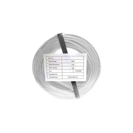 Cable Wholesale Security/Alarm Wire, White, 22/2 (22AWG 2 Conductor), Stranded, CMR / Inwall rated, Coil Pack,  10K4-02912BF